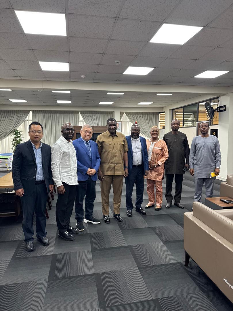 MICTON CONSULT and TIME CROWN ENGINEERING LTD. Representatives with Ghana Minister For Roads and Highways. 